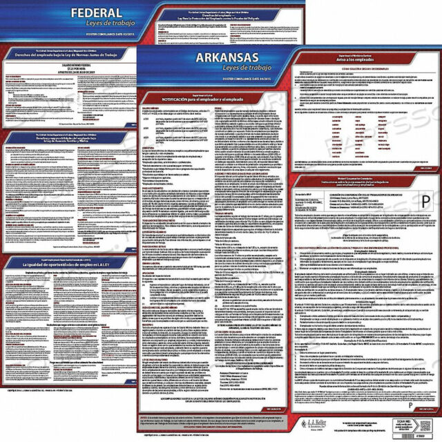 OEM#: 200-AR-1ПЛАКАТ ПО ТРУДОВОМУ ПРАВУ FED/STA AR SP 20INH 1YR от J.J. Keller & Associates