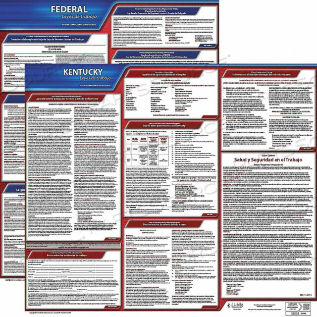 OEM#: 200-KY-3LABOR LAW POSTER FED/STA KY SP 20INH 3YR by J.J. Keller & Associates