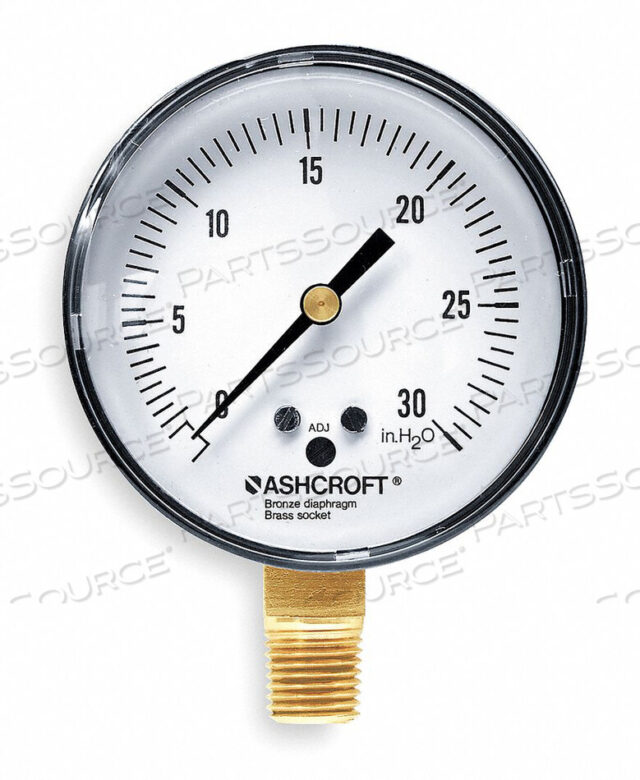 OEM#: 25 1490A 02L 30 H20МАНОМЕТР ОТ 0 ДО 30H2O 2-1/2 ДЮЙМА 1/4 ДЮЙМА от Ashcroft Inc.