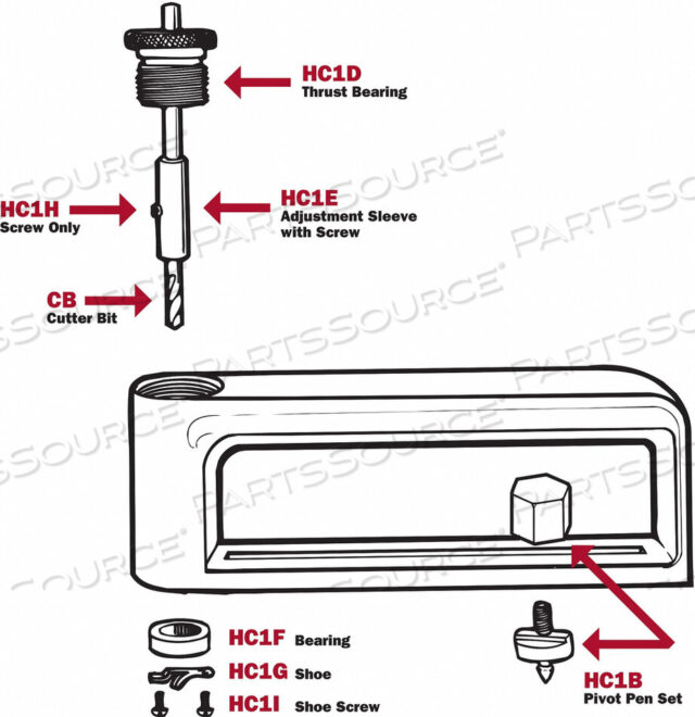 OEM#: HC1BPIVOT НАБОР ШТИФТОВ ДЛЯ ФРЕЗ 1ELG5 1ELH8 от Malco