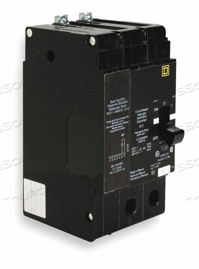 OEM#: EDB24040S АВТОМАТИЧЕСКИЙ ВЫКЛЮЧАТЕЛЬ 40A BOLT ON 277/480V 2P квадратный D