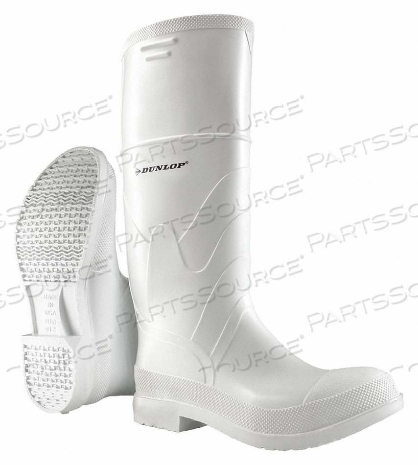 OEM#: 8101100RUBBER BOOT MENS 12 KNEE WHITE PR by Dunlop