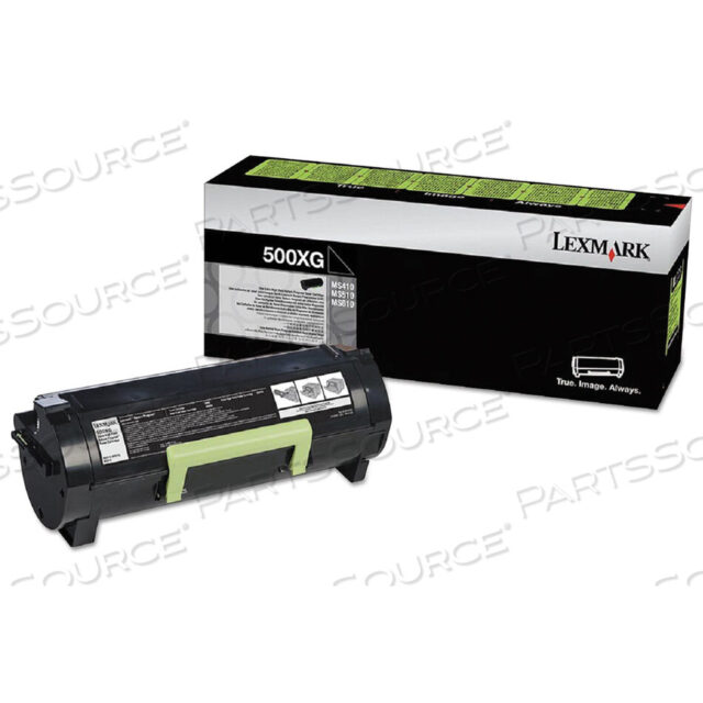 OEM#: 50F0X0G50F0X0G ТОНЕР ВЫСОКОЙ ЕМКОСТИ, РЕСУРС 10 000 СТРАНИЦ, ЧЕРНЫЙ от Lexmark