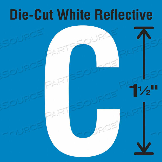 OEM#: DWR-1.5-C-5Вырубная светоотражающая этикетка с буквами C PK5 от Strance, Inc.