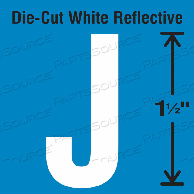 OEM#: DWR-1.5-J-5Вырубная светоотражающая этикетка с буквами J PK5 от Strance, Inc.