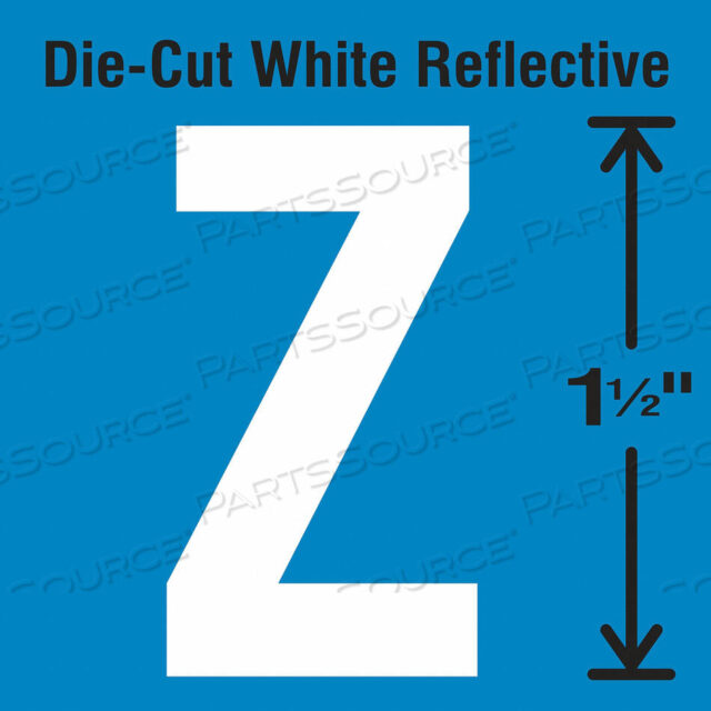 OEM#: DWR-1.5-Z-5Вырубная светоотражающая этикетка с буквами Z PK5 от Strance, Inc.