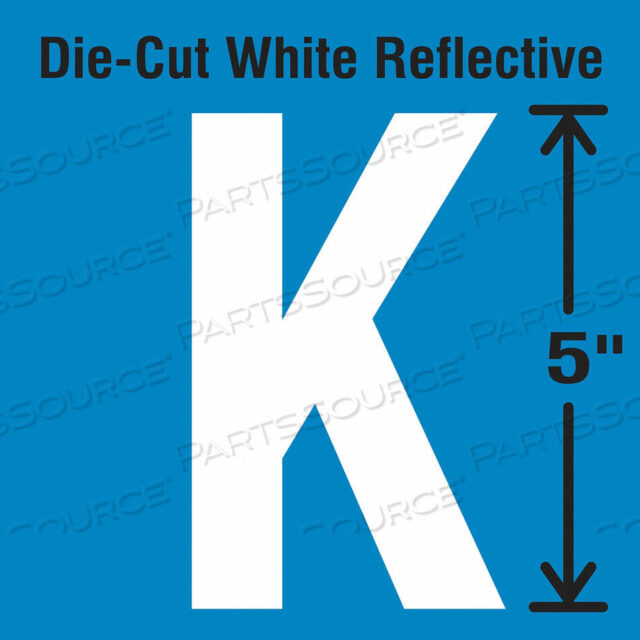 OEM#: DWR-5-K-5Вырубная светоотражающая этикетка с буквами K PK5 от Strance, Inc.
