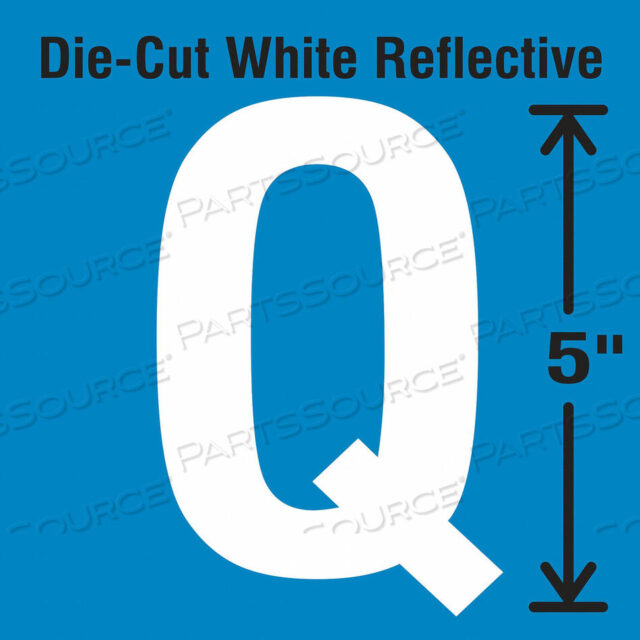 OEM#: DWR-5-Q-5Вырубная светоотражающая этикетка с буквами Q PK5 от Strance, Inc.