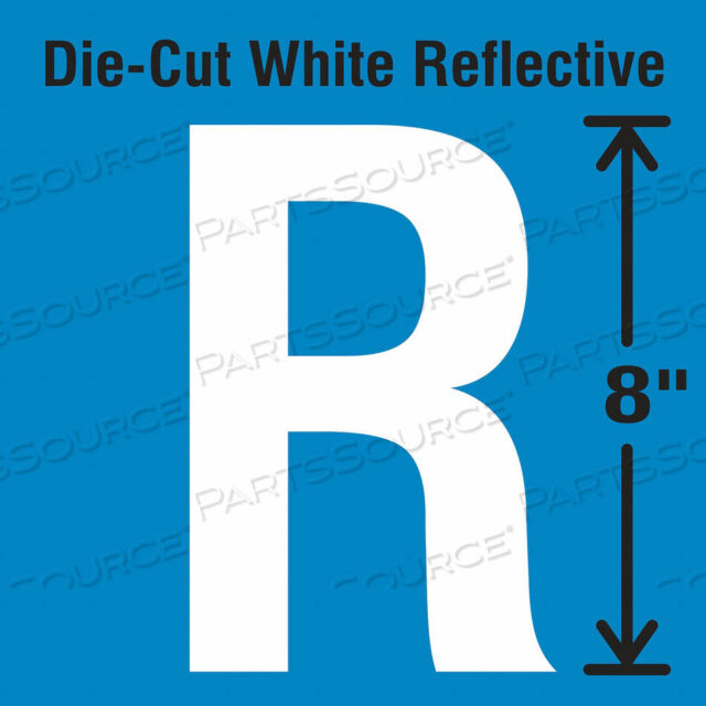 OEM#: DWR-SINGLE-8-RDIE-CUT СВЕТООТРАЖАЮЩАЯ НАКЛЕЙКА С БУКВОЙ R от Strance, Inc.