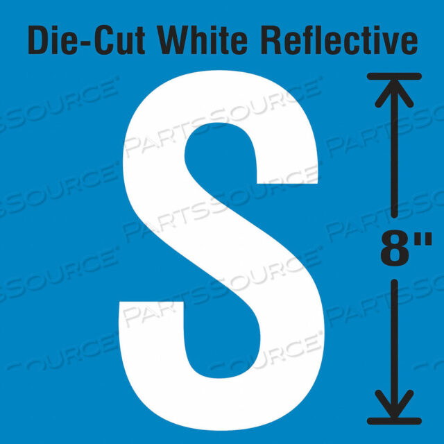 OEM#: DWR-SINGLE-8-SDIE-CUT СВЕТООТРАЖАЮЩАЯ НАКЛЕЙКА С БУКВОЙ S от Strance, Inc.