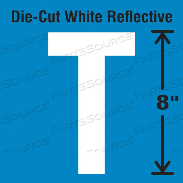 OEM#: DWR-SINGLE-8-TDIE-CUT СВЕТООТРАЖАЮЩАЯ НАКЛЕЙКА С БУКВОЙ T от Strance, Inc.