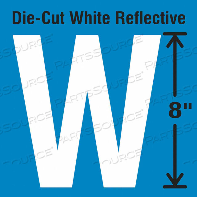 OEM#: DWR-SINGLE-8-WDIE-CUT СВЕТООТРАЖАЮЩАЯ ЭТИКЕТКА С БУКВОЙ W от Strance, Inc.