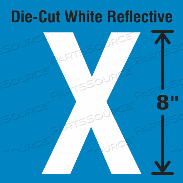 OEM#: DWR-SINGLE-8-XDIE-CUT СВЕТООТРАЖАЮЩАЯ ЭТИКЕТКА С БУКВОЙ X от Strance, Inc.