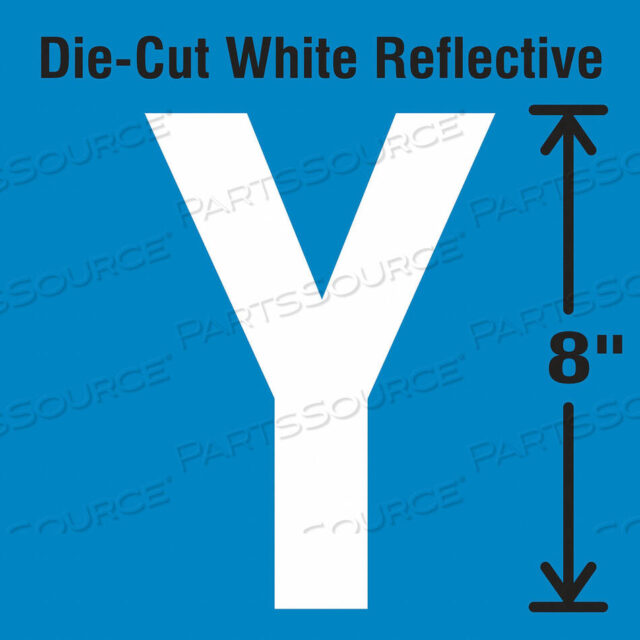 OEM#: DWR-SINGLE-8-YDIE-CUT СВЕТООТРАЖАЮЩАЯ ЭТИКЕТКА С БУКВОЙ Y от Strance, Inc.