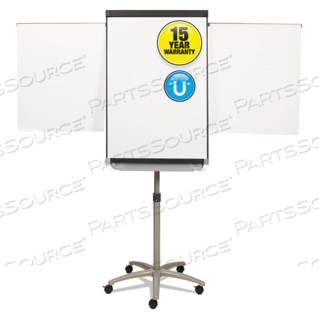 OEM#: ECM32P2APRESTIGE 2 МОБИЛЬНЫЙ ПРЕЗЕНТАЦИОННЫЙ МОЛЬБОМБОЛЬШИЙ СТОЛ, 3 ФУТА X 2 ФУТА, СЕРЕБРИСТЫЙ/БЕЛЫЙ от Quartet