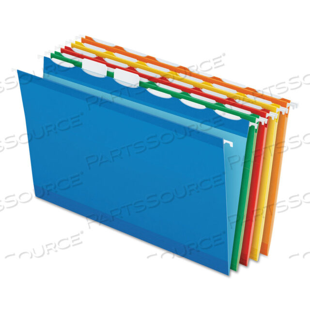 OEM#: 42593ЦВЕТНЫЕ УСИЛЕННЫЕ ПОДВЕСНЫЕ ПАПКИ READY-TAB, ФОРМАТ LEGAL, ЯРЛЫКИ ШИРИНОЙ 1/6, РАЗНЫЕ ЦВЕТА, 25 ШТ./КОРОБКА от Esselte Pendaflex Corp.