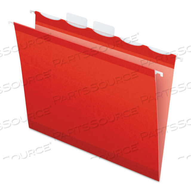 OEM#: 42623ЦВЕТНЫЕ УСИЛЕННЫЕ ПОДВЕСНЫЕ ПАПКИ READY-TAB, ФОРМАТ LETTER, ЯРЛЫКИ ШИРИНОЙ 1/5, КРАСНЫЕ, 25 ШТ./КОРОБКА от Esselte Pendaflex Corp.
