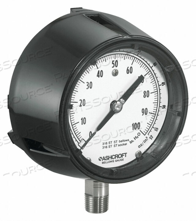 OEM#: 1188МАНОМЕТР НИЗКОГО ДАВЛЕНИЯ 4-1/2 ДЮЙМА. 1/4 ДЮЙМА NPT от Ashcroft Inc.