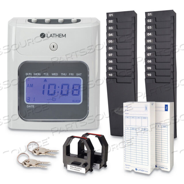 OEM#: 400E-KIT400E НАБОР ЧАСОВ С ВЕРХНЕЙ ПОДАЧЕЙ, ЦИФРОВОЙ ДИСПЛЕЙ, БЕЛЫЙ от Lathem Time