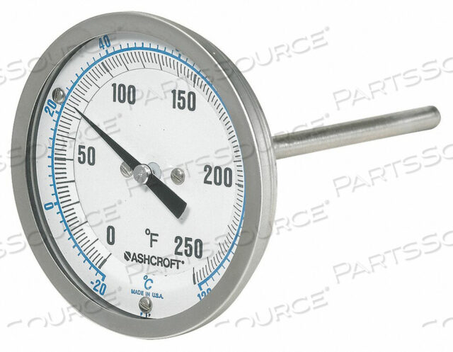 OEM#: 50EI60RDифровой термометр биметаллический 1/2 дюйма сзади от Ashcroft Inc.
