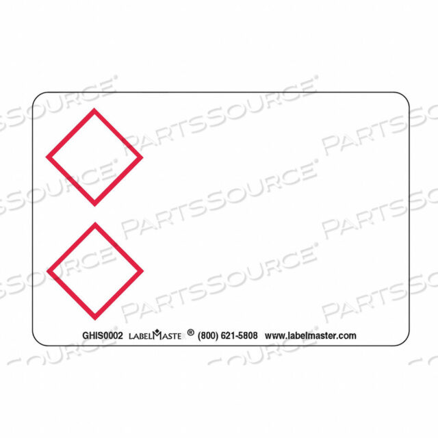OEM#: GHIS0002ЭТИКЕТКА ДВА КРАСНЫХ БРИЛЛИАНТА 3 HX2 W PK500 от Labelmaster