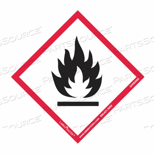 OEM#: GHIS0060GHS FLAME LABEL 4 H 4 W PK100 от Labelmaster