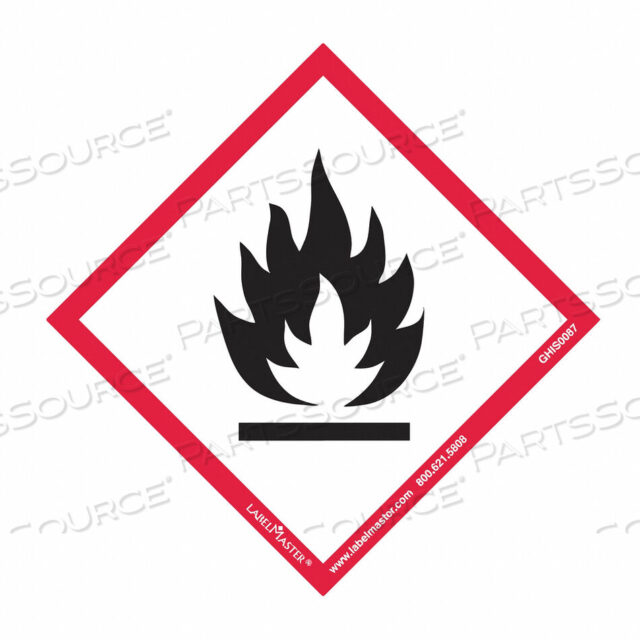 OEM#: GHIS0087GHS FLAME LABEL 4 H 4 W PK50 от Labelmaster