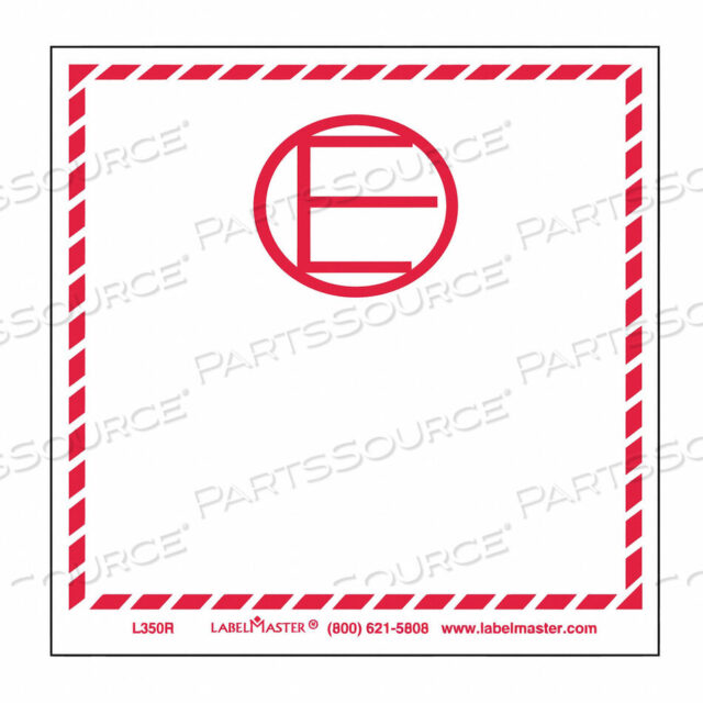 OEM#: L350RDANGERS GOOD EXCEPTD QUANTITS LBL PK500 от Labelmaster