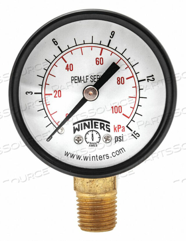 OEM#: PEM136LFJ1379 МАНОМЕТР ДАВЛЕНИЯ 2 ДЮЙМА ОТ 0 ДО 15 PSI от Winters Instruments