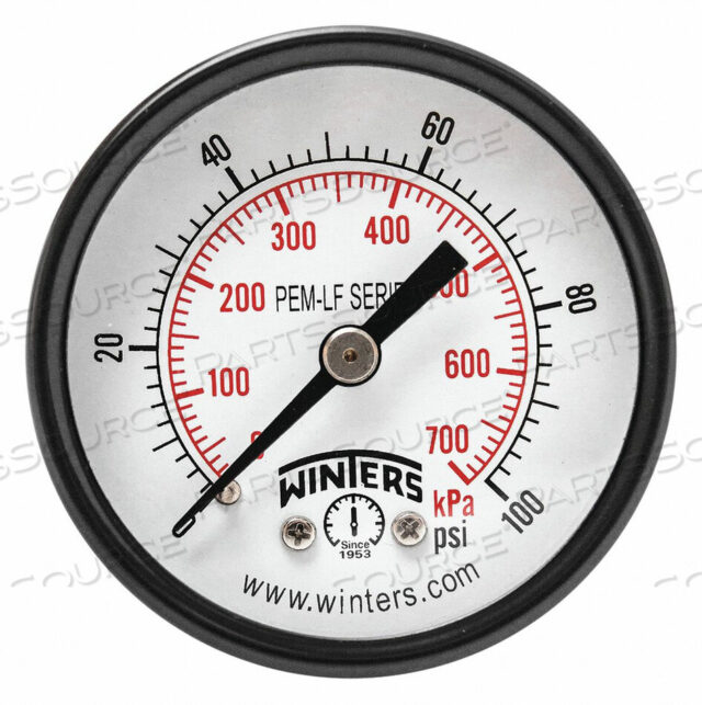 OEM#: PEM1407LFJ1387 МАНОМЕТР ДАВЛЕНИЯ 2 ДЮЙМА ОТ 0 ДО 100 PSI от Winters Instruments