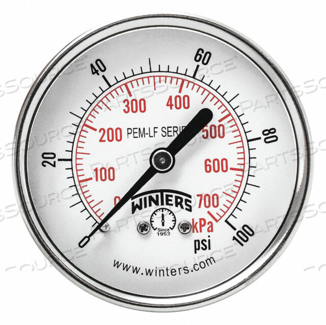 OEM#: PEM1439LFJ1388 МАНОМЕТР ДАВЛЕНИЯ 2-1/2 ДЮЙМА ОТ 0 ДО 100 PSI от Winters Instruments