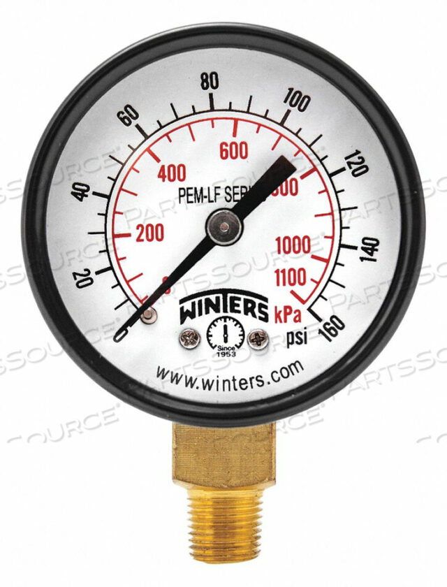 OEM#: PEM197LFJ1378 МАНОМЕТР ДАВЛЕНИЯ 2 ДЮЙМА ОТ 0 ДО 160 PSI от Winters Instruments