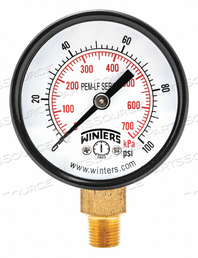 OEM#: PEM208LFJ1378 МАНОМЕТР ДАВЛЕНИЯ 2 ДЮЙМА ОТ 0 ДО 100 PSI от Winters Instruments