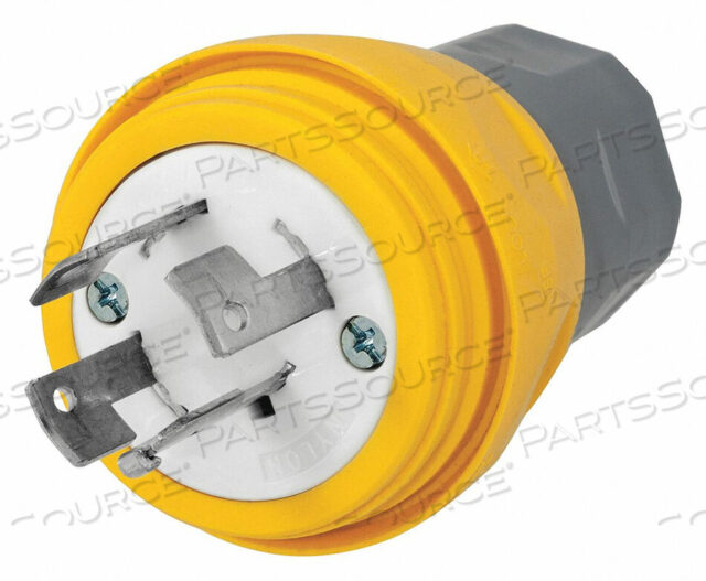 OEM#: HBL28W09WT ВИЛКА НЕ NEMA 30A 120/208VAC ЖЕЛТАЯ от Hubbell Incorporated, Wiring Device-Kellums