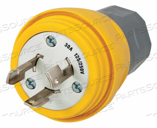 OEM#: HBL28W08WT ВИЛКА НЕ NEMA 30A 125/250VAC ЖЕЛТАЯ от Hubbell Incorporated, Wiring Device-Kellums