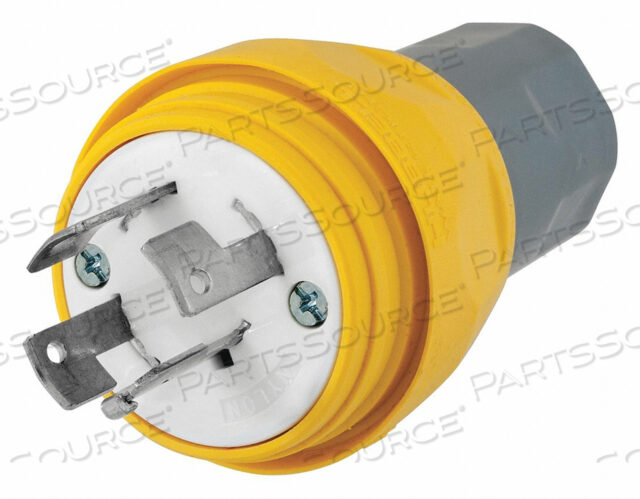 OEM#: HBL26W09WT ВИЛКА НЕ NEMA 20A 120/208VAC ЖЕЛТАЯ от Hubbell Incorporated, Wiring Device-Kellums