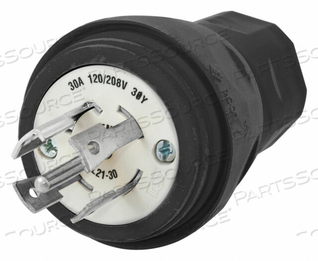 OEM#: HBL28W81BKWT ВИЛКА L21-30P 30A 120/208VAC ЧЕРНАЯ от Hubbell Incorporated, Wiring Device-Kellums