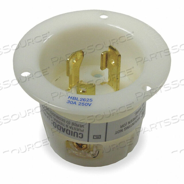 OEM#: HBL2625FLANGED INLET 250V 30A L6-30P 2P 3W 1PH от Hubbell Incorporated, Wiring Device-Kellums