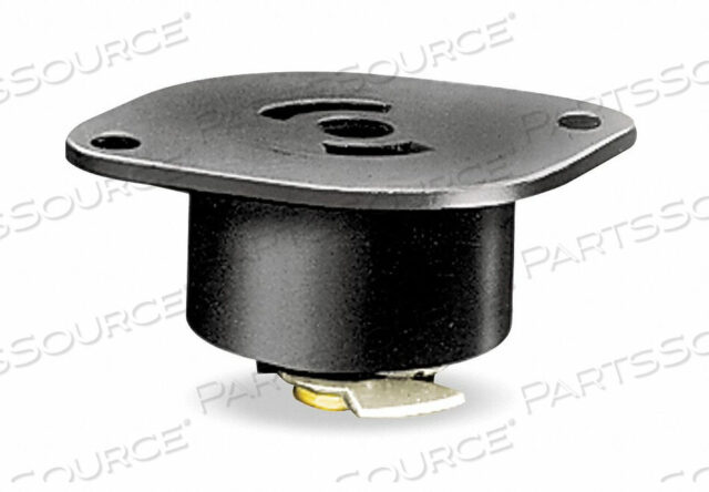 OEM#: HBL7596MIDGET LOCKED FLANGED OUTLET, 15A 125V, 3W 2P, POLISHED NICKEL от Hubbell Incorporated, Wiring Device-Kellums