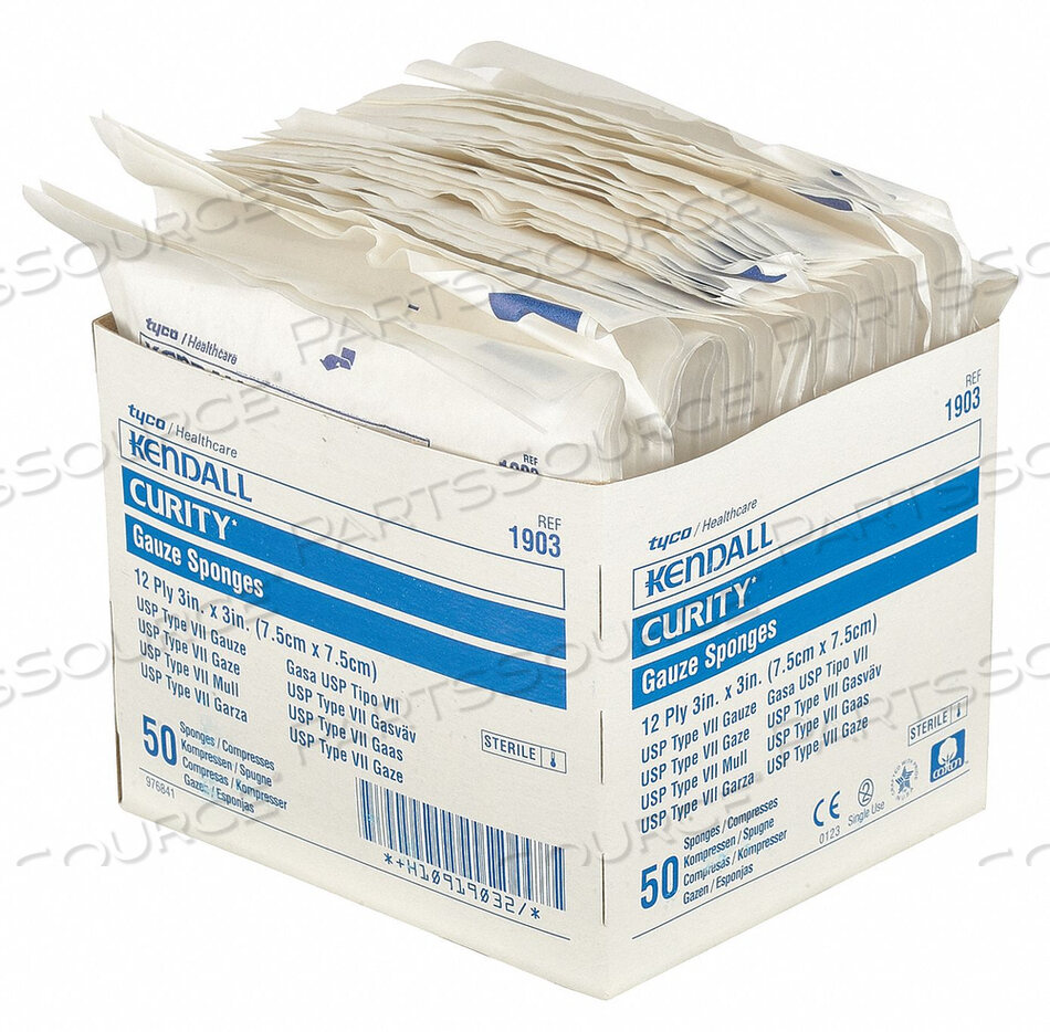 OEM#: KCGS019903ГУБКА НЕСТЕРИЛЬНАЯ БЕЛАЯ МАРЛЕВАЯ PK50 от Kendall - Covidien