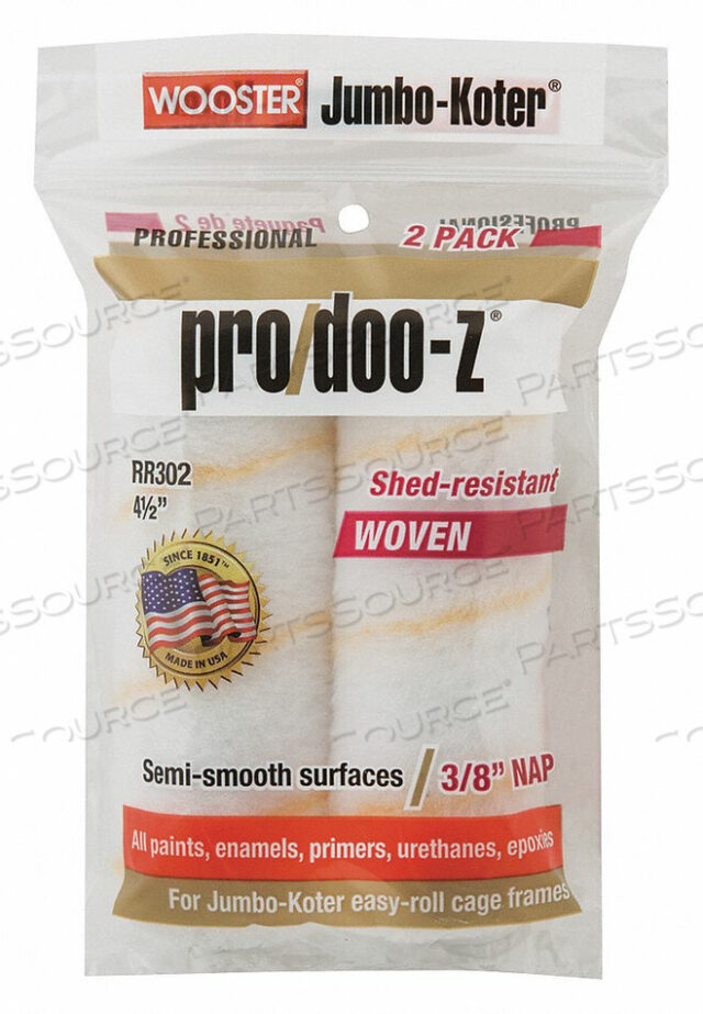 OEM#: RR302-4 1/2 МИНИ-ВАЛИКИ ДЛЯ МАЛЯРНЫХ ПОКРЫТИЙ 4-1/2 3/8 NAP PK2 от Wooster