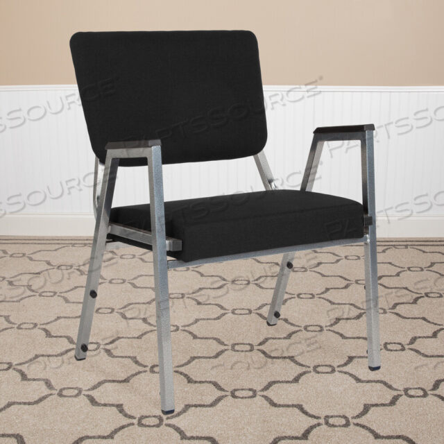 OEM#: 4-XU-DG-60443-670-2-BK-GG4 УПАКОВКА СЕРИИ HERCULES 1000 ФУНТОВ. ЧЕРНАЯ АНТИМИКРОБНАЯ ТКАНЬ С ПОДЛОКОТНИКОМ ДЛЯ МЕДИЦИНСКОГО ПРИЕМА С ПАНЕЛЬНОЙ СПИНКОЙ от Flash Furniture