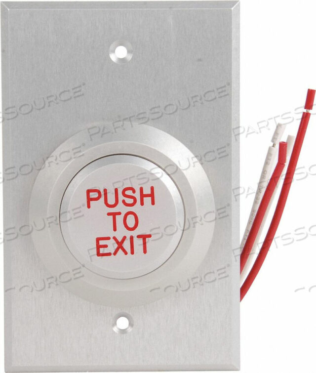 OEM#: W5287-P23DAXE1RPUSH TO EXIT BUTTON 24VDC WT/RED BUTTON от Dortronics Systems, Inc.