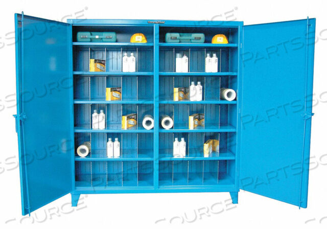 OEM#: 66-DS-242-8PH-40VD-SBINDEPENDENT LOCK CABINET 66-DS-242-8PH-40 - DOUBLE DOOR WITH DIVIDERS 72 X 24 X 78 by Strong Hold