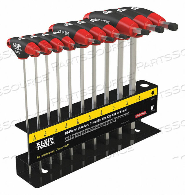 OEM#: JTH610E10 PIECE JOURNEYMAN T-HANDLE SET WITH STAND, SIZE: 6 SAE by Klein Tools