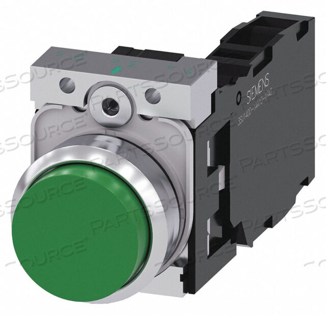 OEM#: 3SU1150-0BB40-1FA0КНОПКА 22 ММ ЗЕЛЕНАЯ МЕТАЛЛИЧЕСКАЯ РАМКА от Siemens
