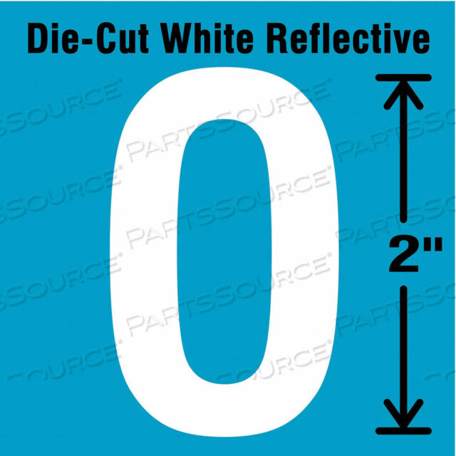OEM#: DWR-2-O-5DIE-CUT REFL. LETTER LABEL O 2IN H PK5 by Strance, Inc.