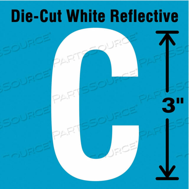 OEM#: DWR-3-C-5Вырубная этикетка с буквами C 3 дюйма H PK5 от Strance, Inc.