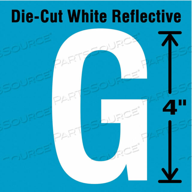 OEM#: DWR-4-G-5DIE-CUT REFL. LETTER LABEL G 4IN H PK5 от Strance, Inc.