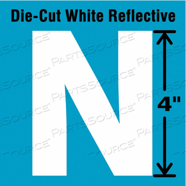 OEM#: DWR-4-N-5DIE-CUT REFL. LETTER LABEL N 4IN H PK5 от Strance, Inc.